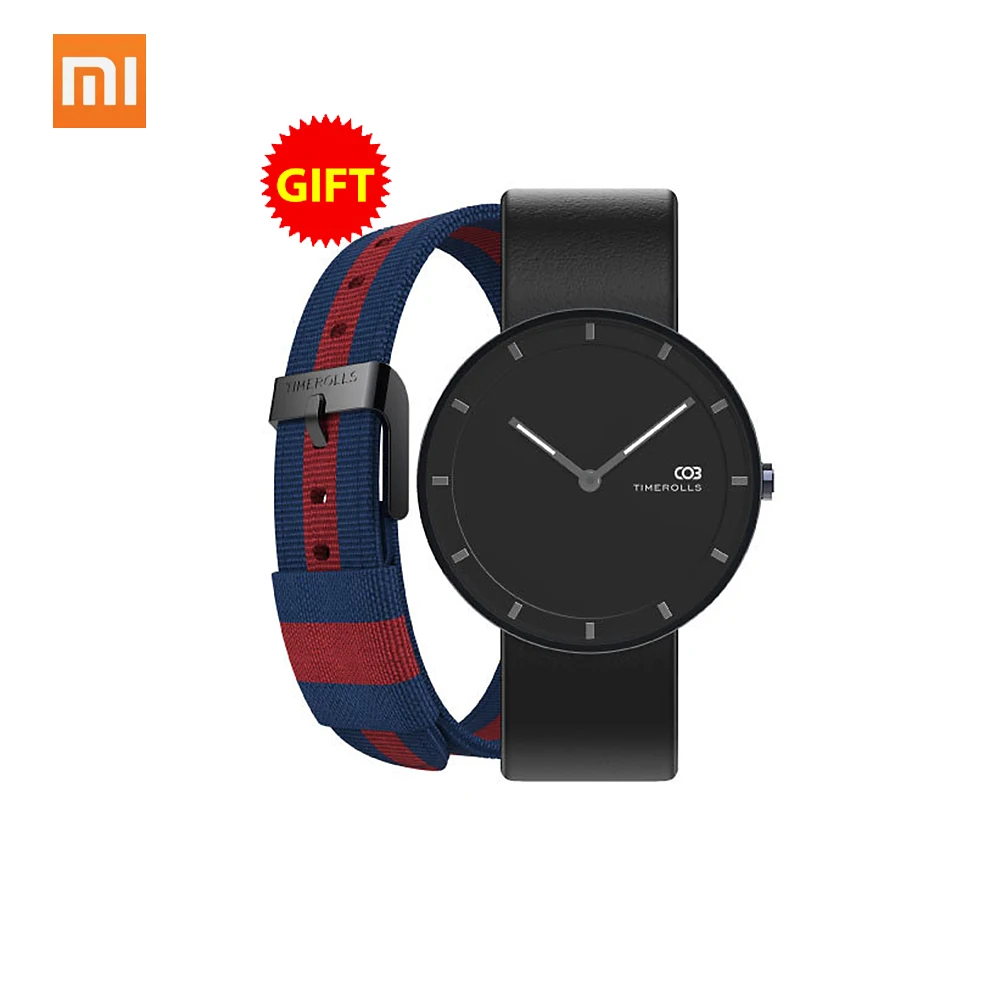 Для Xiaomi Youpin TIMEROLLS-COB, мужские часы, умные часы, мужские кварцевые часы, фосфоресцирующие, 30 м, водонепроницаемые,, мужские часы s - Цвет: Черный