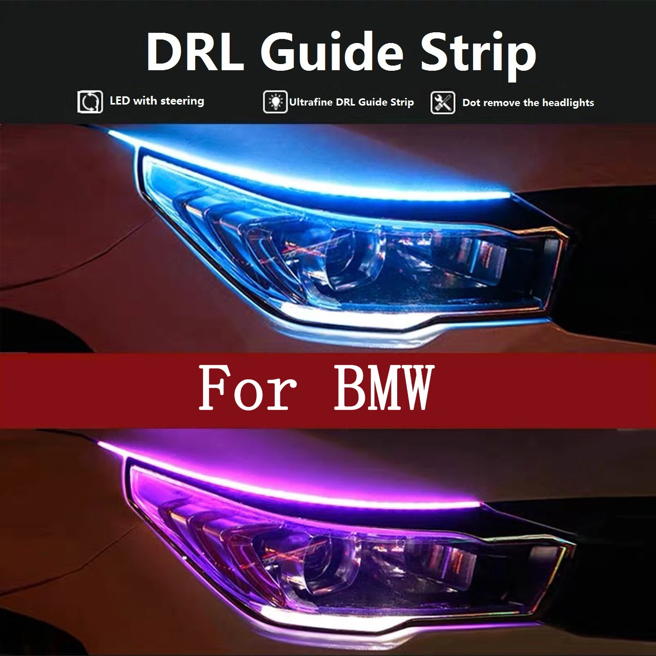 

2pcs Car Led Light DRL Daytime Running Lamp Strip For BMW X1 E84 X3 E83 F25 M3 E90 E91 E60 E70 X5 X6
