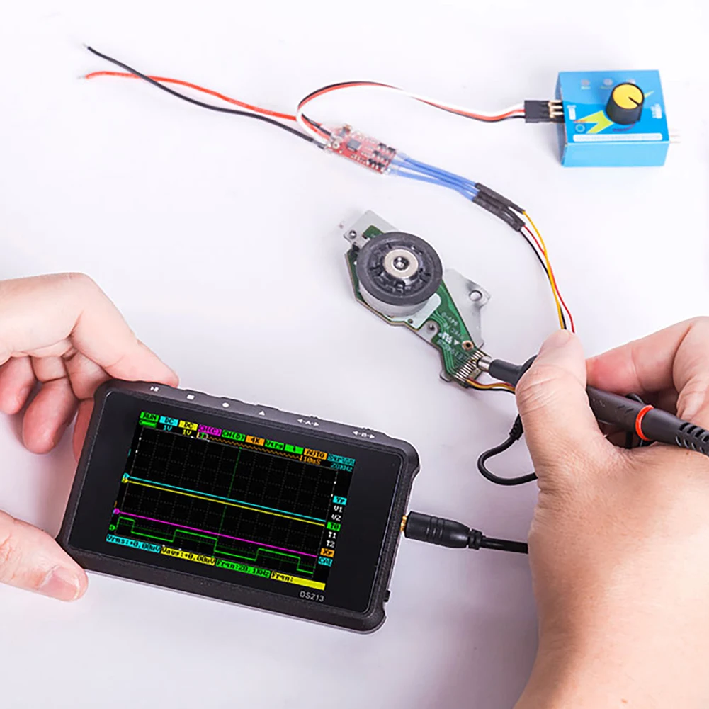 Мини цифровой осциллограф DIY Kit 4 канала 100 мс/с ЖК-дисплей Дисплей USB карманный