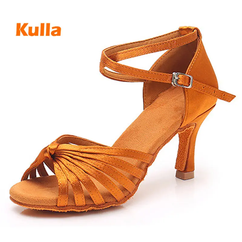 Туфли на высоком каблуке туфли для латинских танцев женские атласные черные