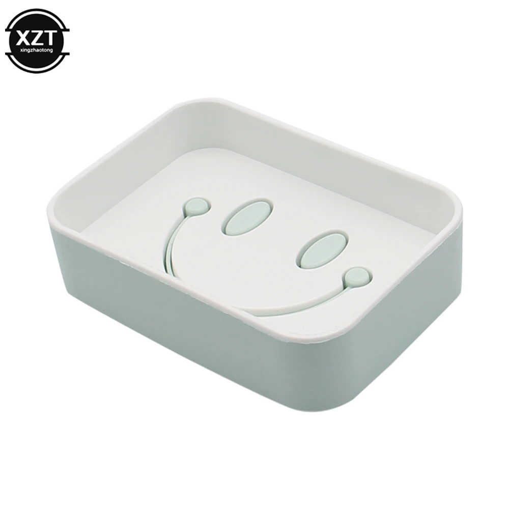 Двухслойная дренаж для мыла Smiley Face Коробка ванной комнаты держатель | Дом и сад