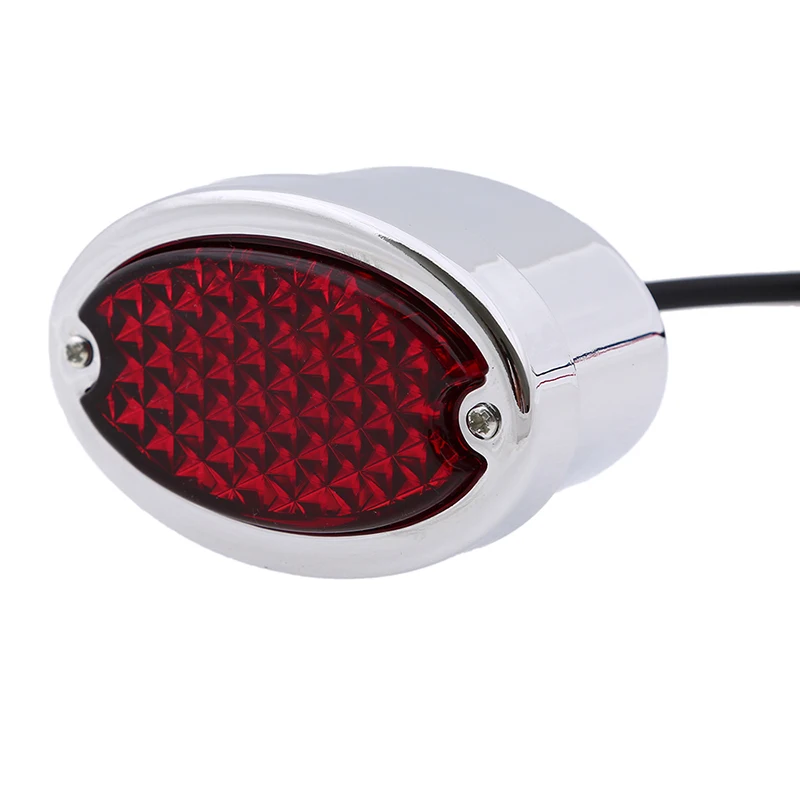 Задний светодиодный фонарь POSSBAY хромированный Овальный стоп сигнал для