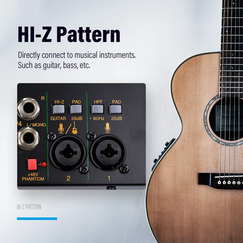 Консоль для смешивания звука EYK с USB записью воспроизведение компьютера 4 микшер