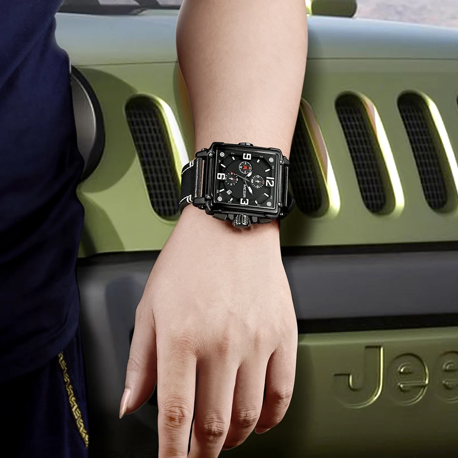 Часы наручные MEGIR Мужские кварцевые модные роскошные деловые