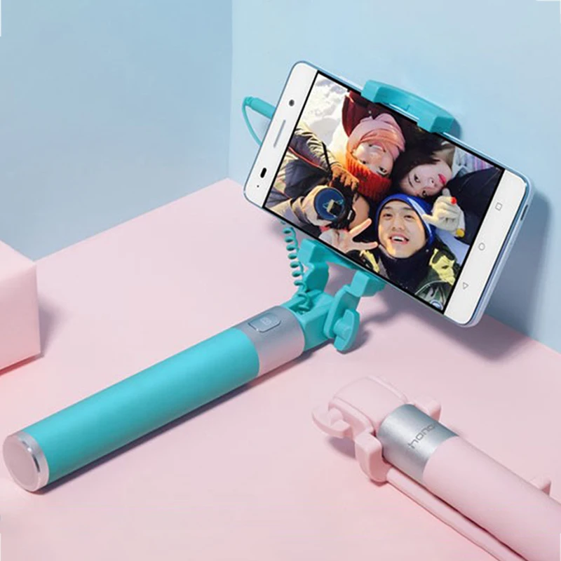 Huawei Honor селфи палка оригинальный монопод проводной Выдвижная ручной затвор для