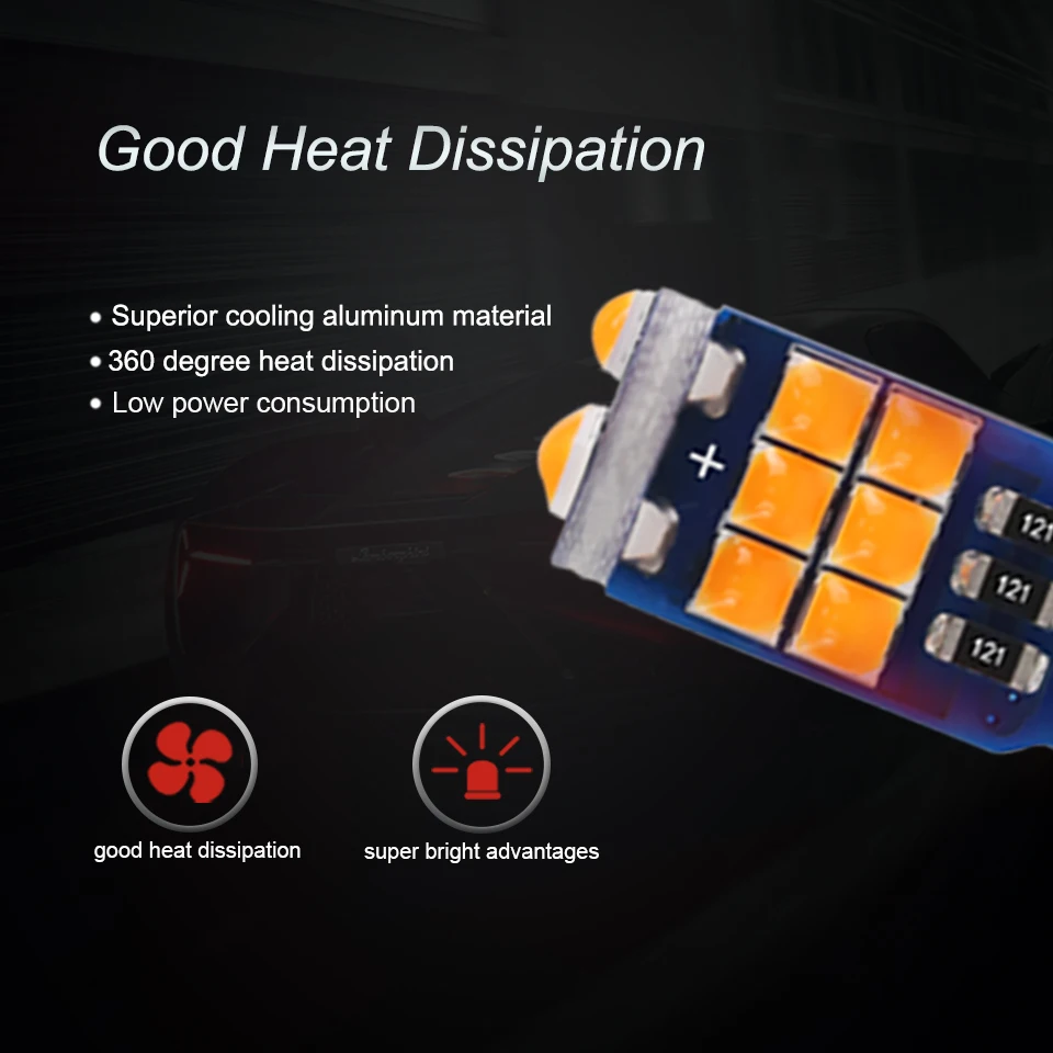 2 шт. светодиодные лампы W5W 3030SMD T10 12 В|Сигнальная лампа| |