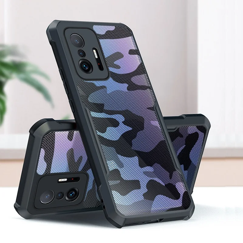 

Ultra-thin Transparent Camouflage Pattern Phone Case High Quality Soft TPU Anti-drop Protection Back Cover For Xiaomi Mi 11T Pro
