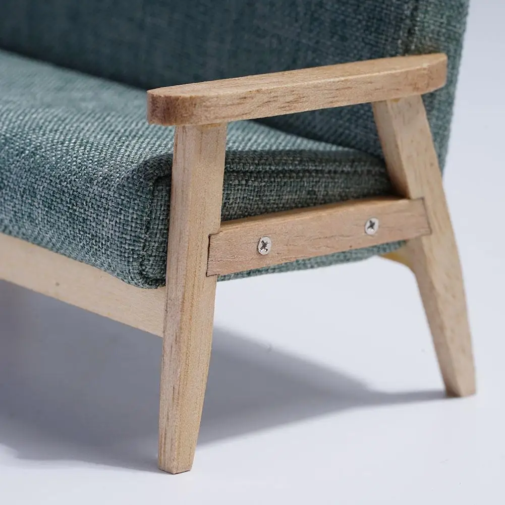 

1/12 Dollhouse Simulation Mini Furniture Model Japanese Armchair Double Sofa