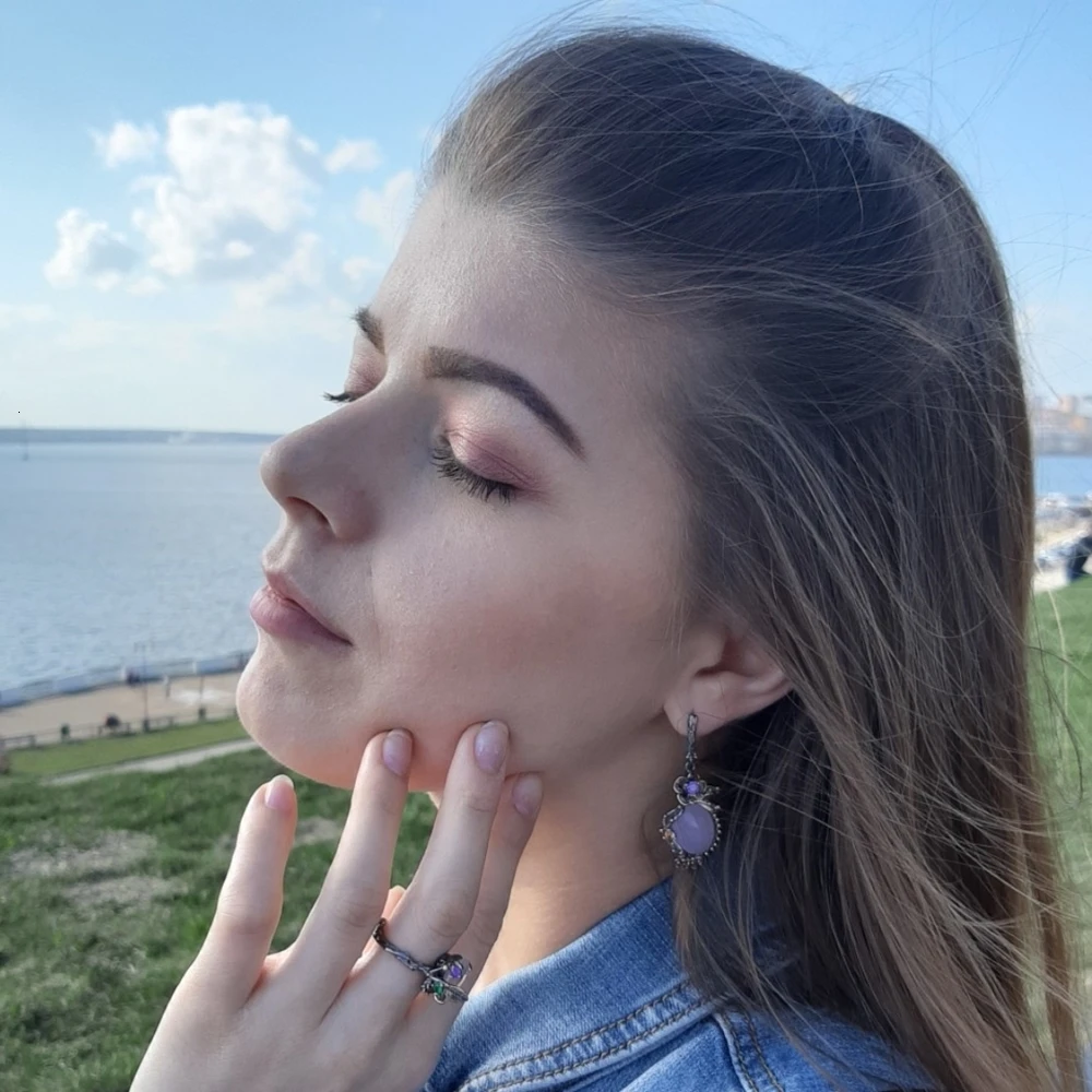 DremCarnival 1989 стильные украшения висячие серьги камень кубический цирконий розовый опал повседневные серьги вечерние серьги элегантные серьги аксессуары медные серьги с золотым напылением