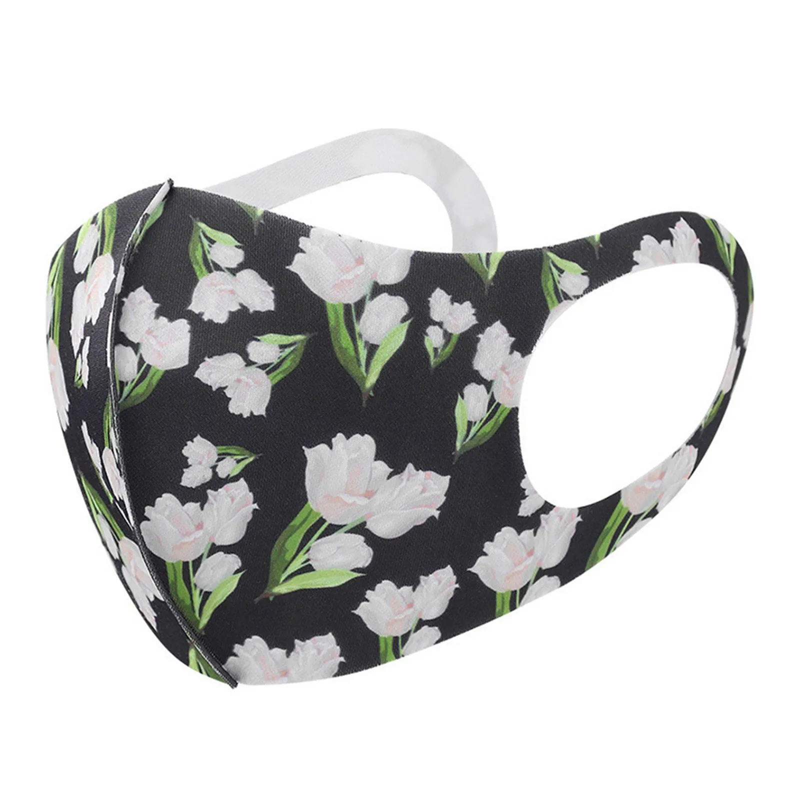 

1pc Adult Washable Face Mask Reusable Flowers Printing Outdoor Face Nose Mouth Cover Masks Breathable Mondkapjes Wasbaar
