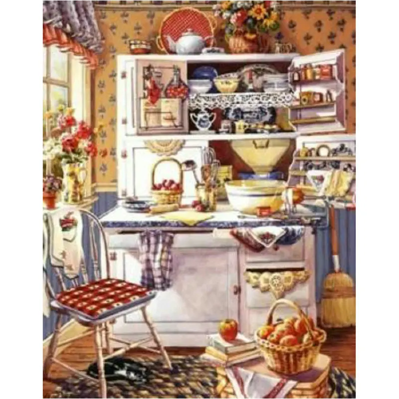 Новый набор 5D DIY алмазной живописи для кухонных шкафов с узорами бисерной вышивки крестом детей ландшафта декора комнаты в подарок.