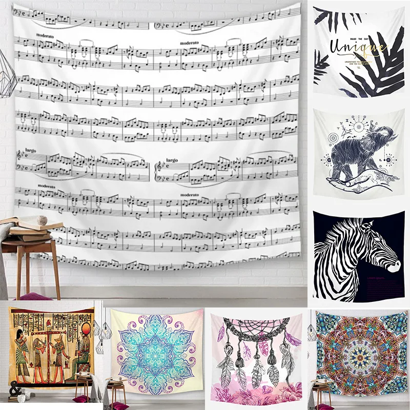 

Music Symbol Lion With Simple Personality Tapestry Wall Hanging Gossip Tapestries Wall Rugs Dorm Decor Blanket Festival Gift