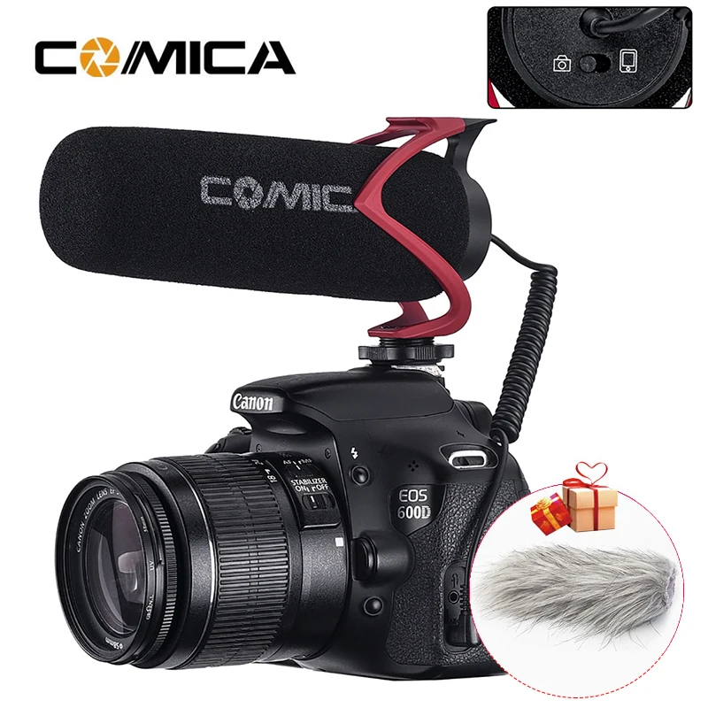 Микрофон для видеосъемки Comica V30 Lite Vlog камеры телефона микрофона Canon Nikon Sony DSLR iPhone