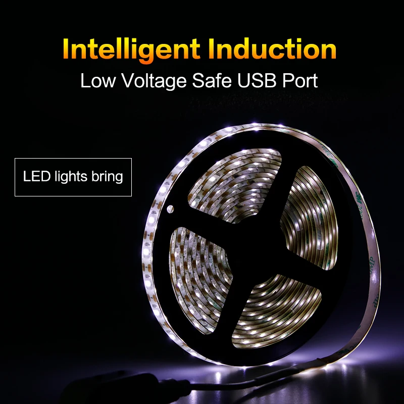 2835 Led Strip Light with Usb Human Body Intelligent Sensor Waterproof Patch Cabinet Wardrobe Soft Bar | Лампы и освещение