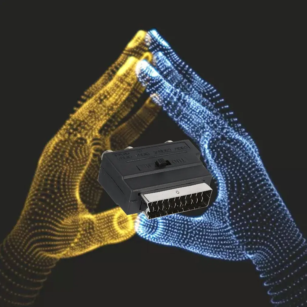 RGB Scart to 3 RCA S-Video адаптер Композитный SVHS AV TV Аудио для видео рекордера ТВ