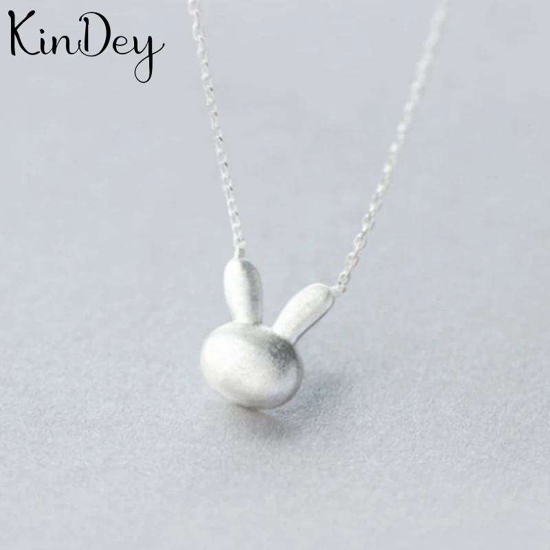 Kindey богемное винтажное серебряное ожерелье с кроликом для женщин Очаровательное