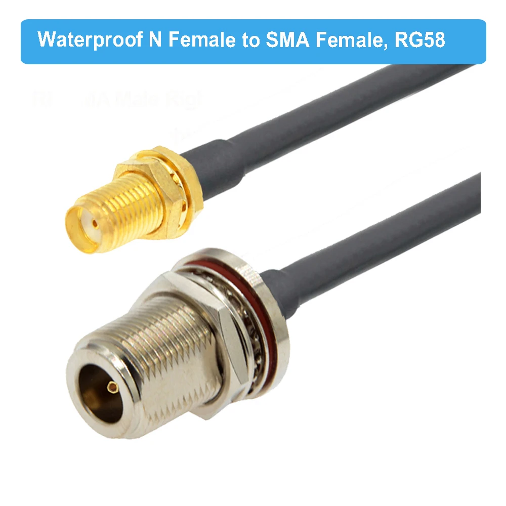 Кабель RG58 водонепроницаемый N мама перегородка к RP SMA Штекер РЧ адаптер 50 Ом