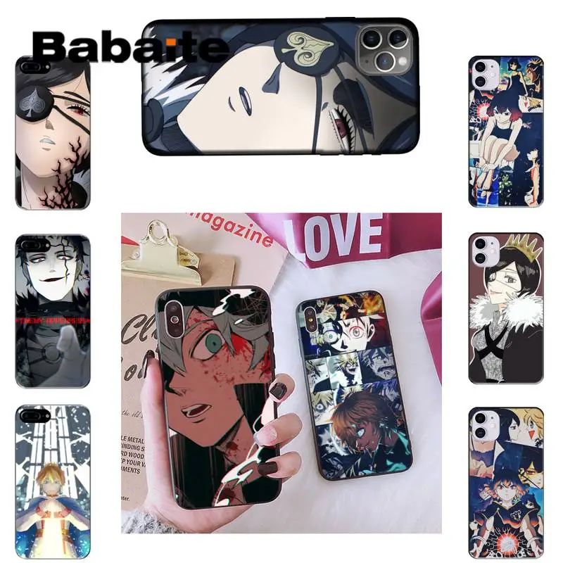 

Babaite Black Clover anime Shell Phone Case For iPhone 8 7 6 6S Plus X XS MAX 5 5S SE XR 11 11pro promax 12 12Pro Promax