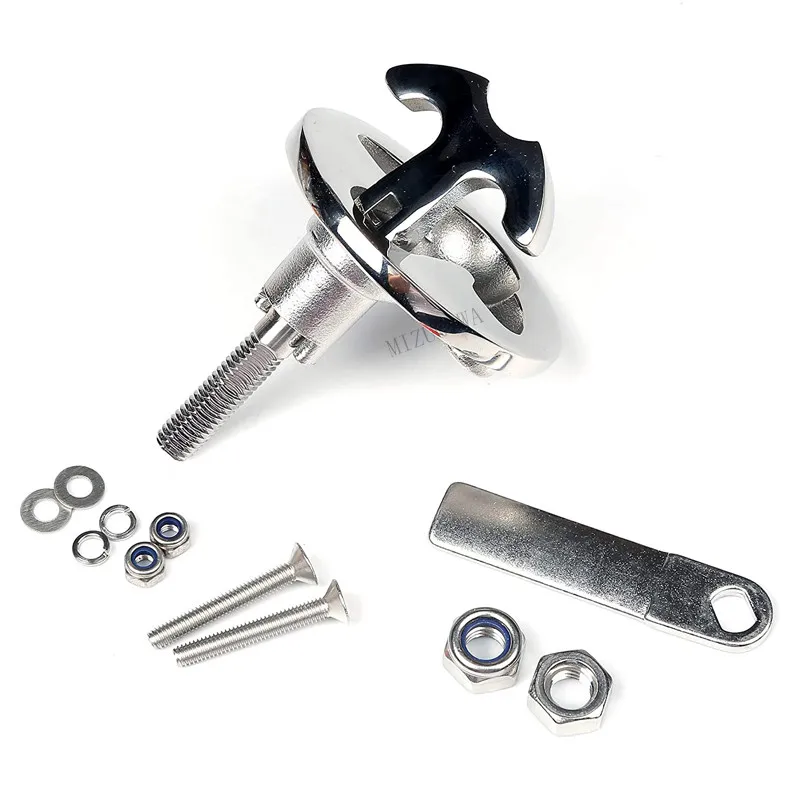 

MIZUGIWA Boat Cam Latch T-Handle Non-Locking Mount Lock Latch Marine C W/Back Plate Fasteners