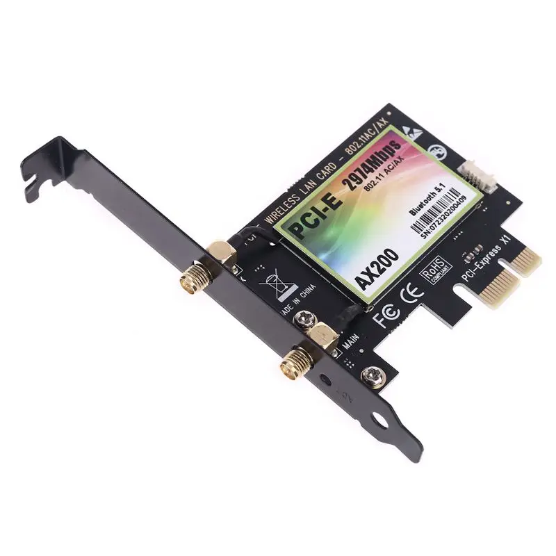 

Wireless Dual Band MINI PCI-E to AX200 Express Adapter WiFi Net Card Wifi 6 card