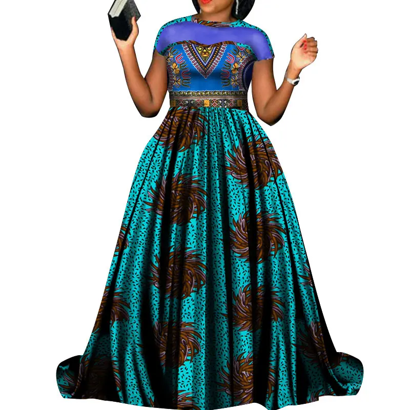20019 женское Африканское платье Модное бальное до пола женские элегантные