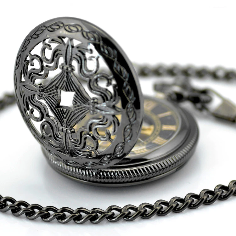 5 шт. Винтаж полые китайский узел механический цепочки для карманных часов черный