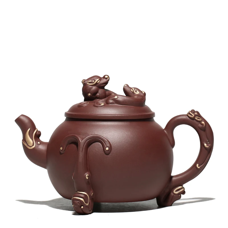 

recommended system of pure manual name every month red ore purple clay three-legged benevolent pot teapot tea sets