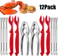 12pcs crab nut crackers and forks shellfish lobster leg crackers and picks kitch