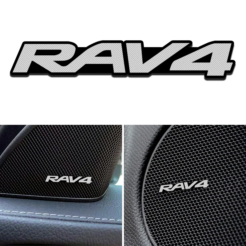 4Pcs Aluminum Car Interior Door Audio Decoration Trim Stickers for Toyota c-hr Prado rav4 Yaris hilux prius avensis Styling | Автомобили и