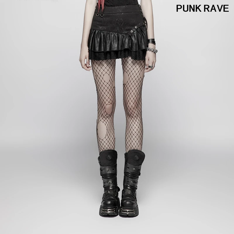 Женская плиссированная мини-юбка в стиле стимпанк Palace noble вечерние кружевные