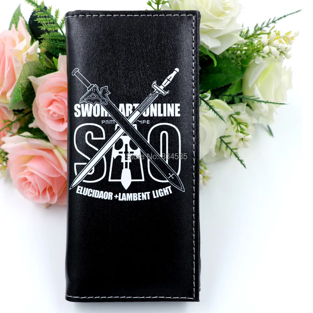 SAO Anime Sword Art Online Long Wallet Kirigaya Kazuto Synthetic Leather Purse
