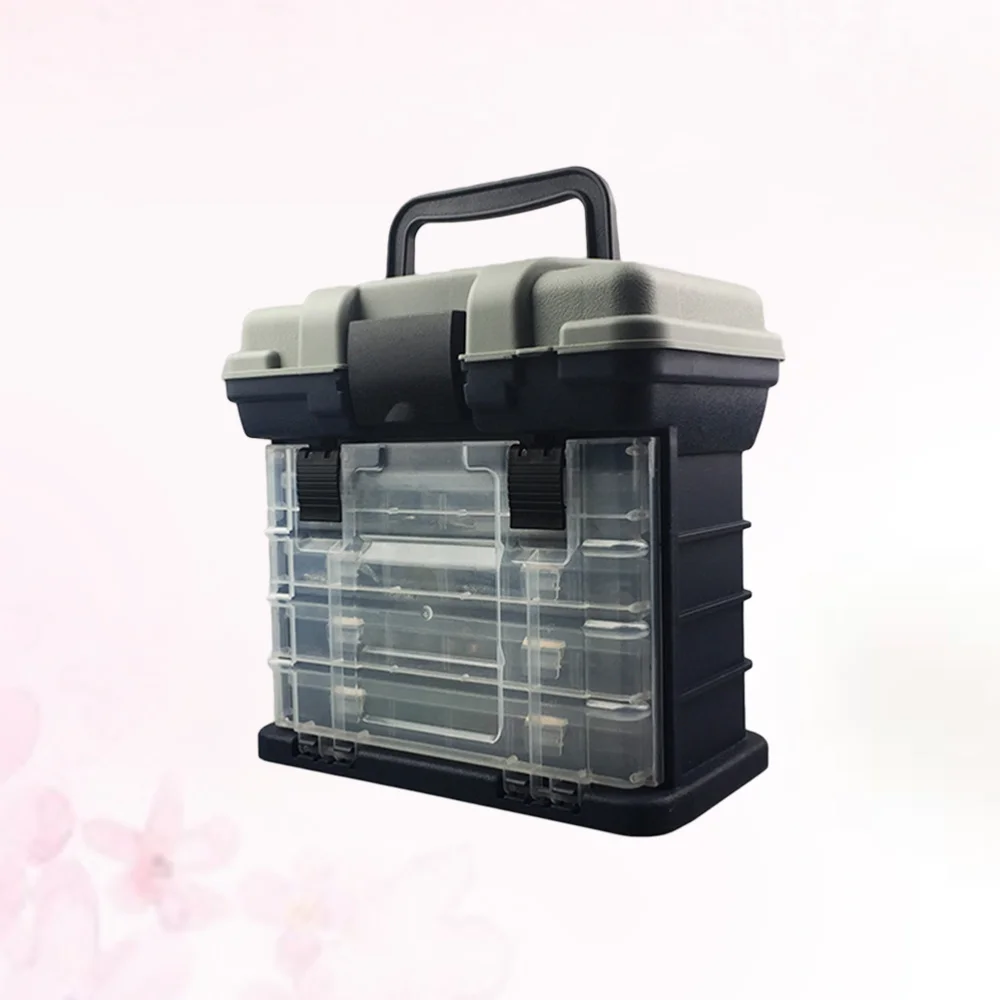 

Multifunctional 4 Drawer Tackle Box Fishing Baits Lures Tool Shock-resistant Storage (Small)