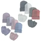 Шапки для новорожденных, варежки для маленьких девочек, набор для детей, облегающие шапки для младенцев, детские перчатки с царапинами