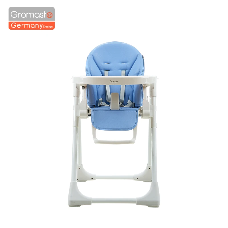 Foldable Children PU Cushion Highchair Adjustable Height Baby Dinner Chair Seat Kids Portable Eating Dining Chair with Food Tray