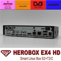 linux dvb s2t2c herobox ex4 hd support bcm dual core flash 256mb mpeg2 hardware dedoding