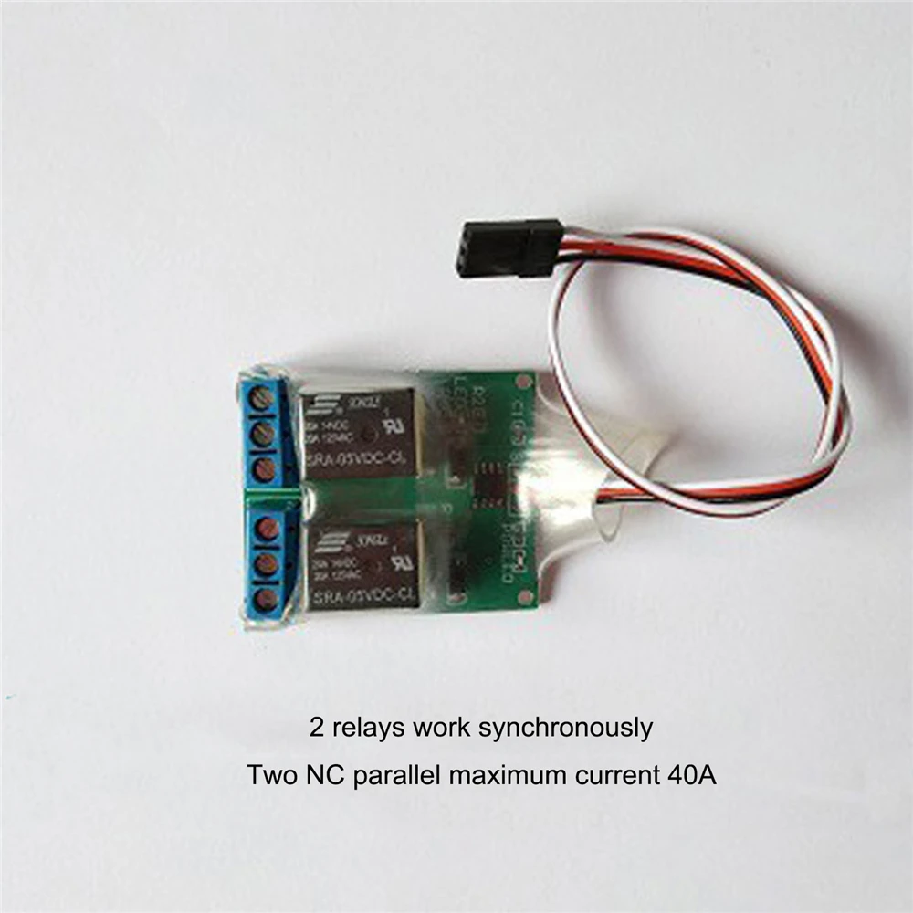 

Universal Dual Relay Switch K2 PWM Switch Model Remote Control Relay Light Controller Module for RC Aircraft Drone