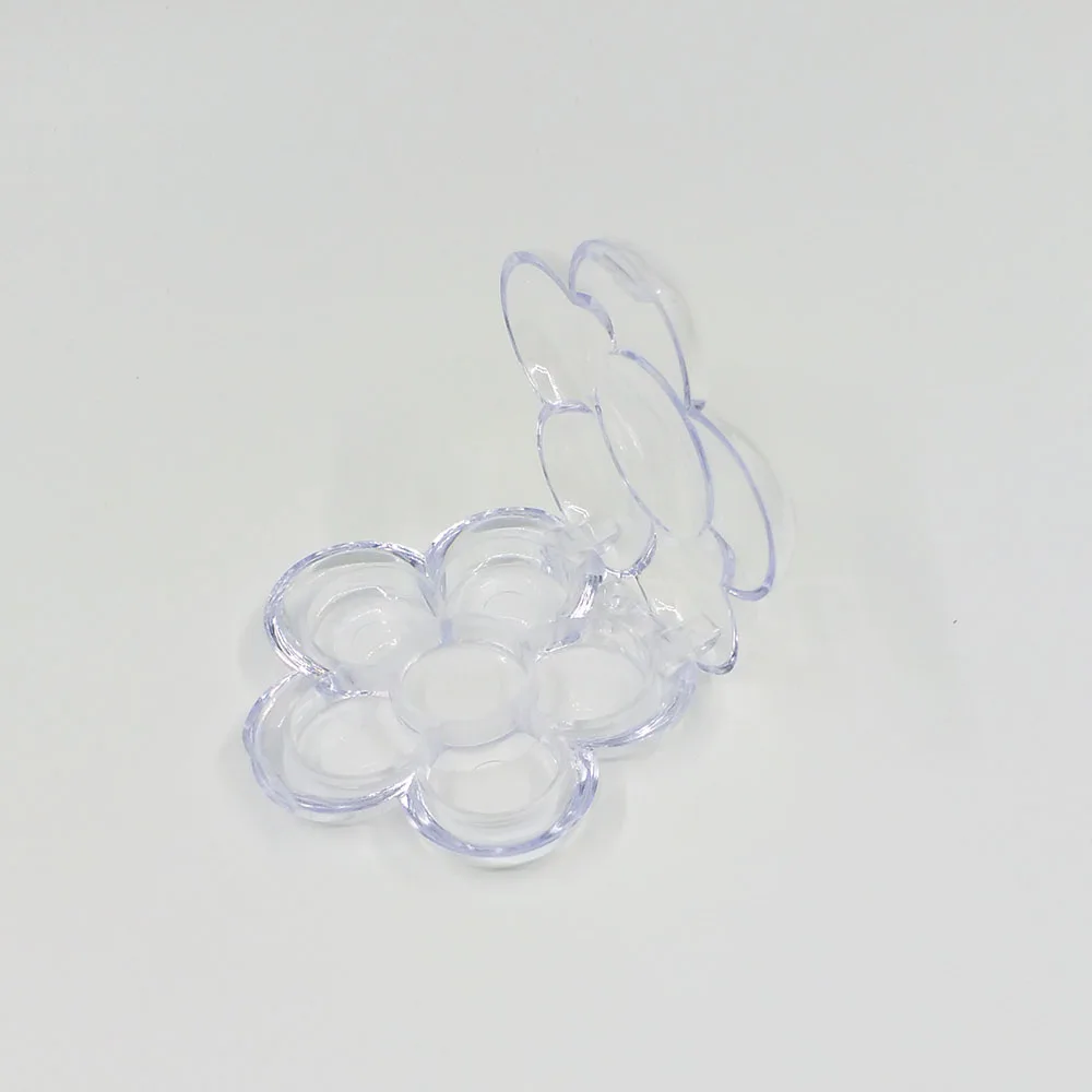 100 шт пустой прозрачный Футляр для теней глаз 6 кастрюль макияжа компактный мини