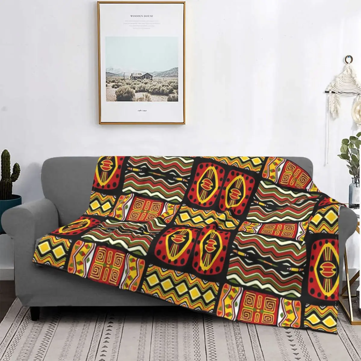 

Adoring Africa-colcha de muselina a cuadros para cama, manta térmica, colchas para cama
