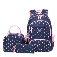 3pcs set colorful leaves prints girls backpacks with lunch bag school bags for teen girls junior high school backpack mochila