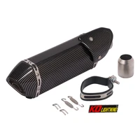 51mm diameter exhaust muffler tail pipe with removable db killer modified 370mm stainless steel silencer system universal
