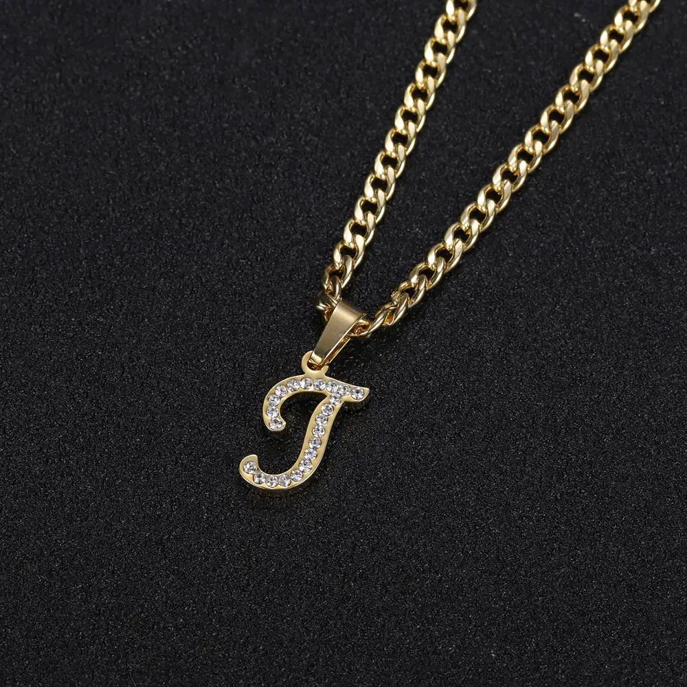 Ожерелье и подвески с именем для женщин ювелирные украшения надписью Single Letter Point
