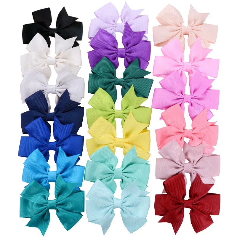 Horquillas con lazo grande para beb&eacute; y ni&ntilde;a, 1 pieza, lazo, cinta de grogr&eacute;n, pinzas para el pelo, accesorios para el cabello liso-5