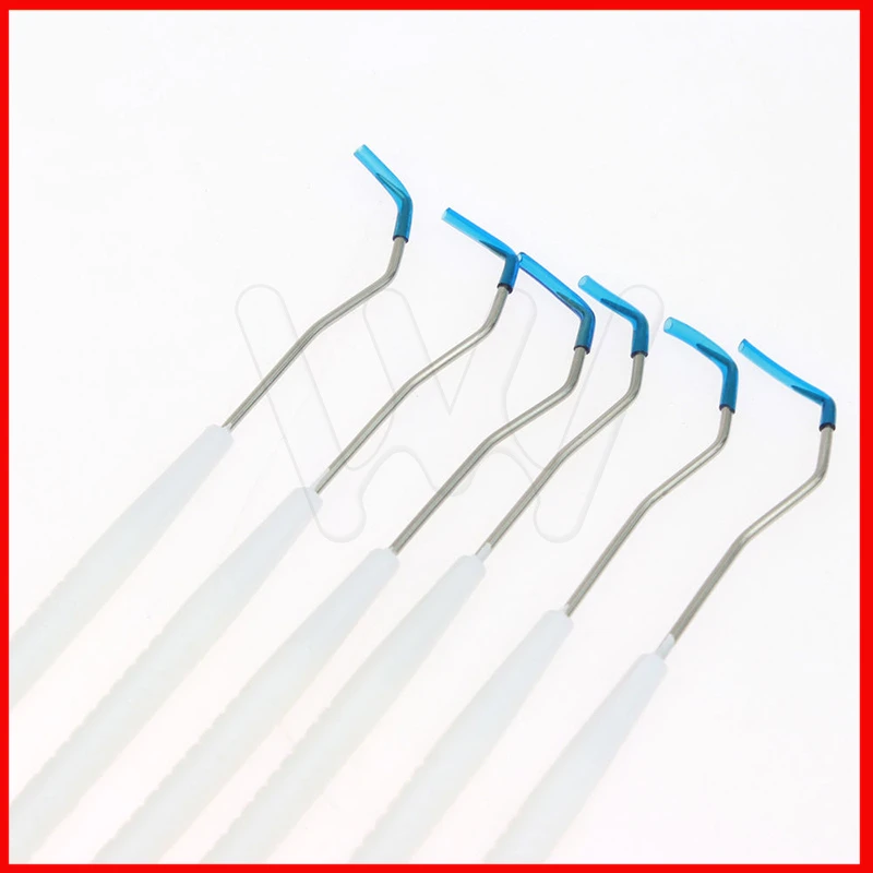 

100 шт стерилизованный Одноразовый стоматологический зонд с двойными концами проводник пластиковая ручка