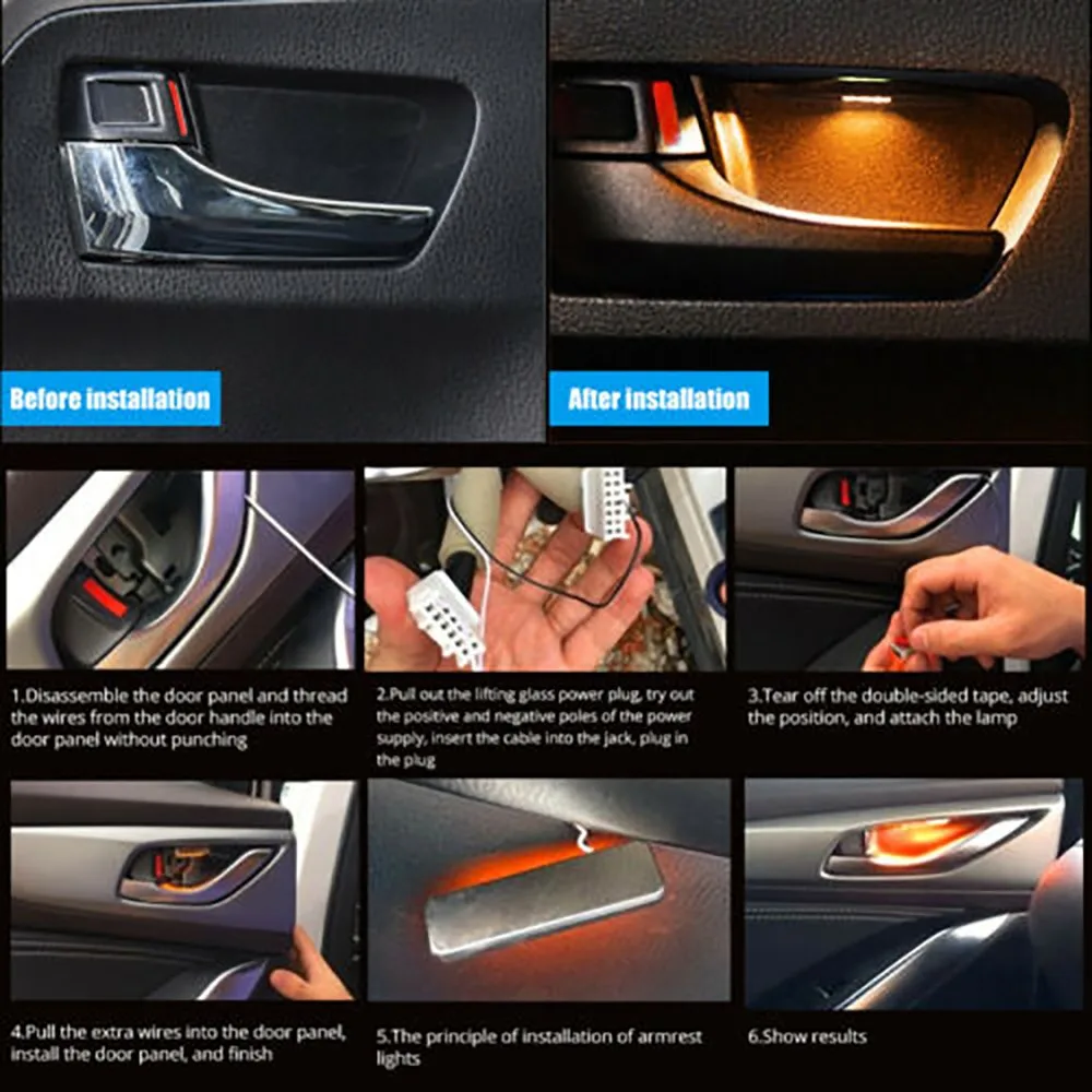 

Replacement Atmosphere Lamp Parts Accessories Armrest Atmosphere Car Handle