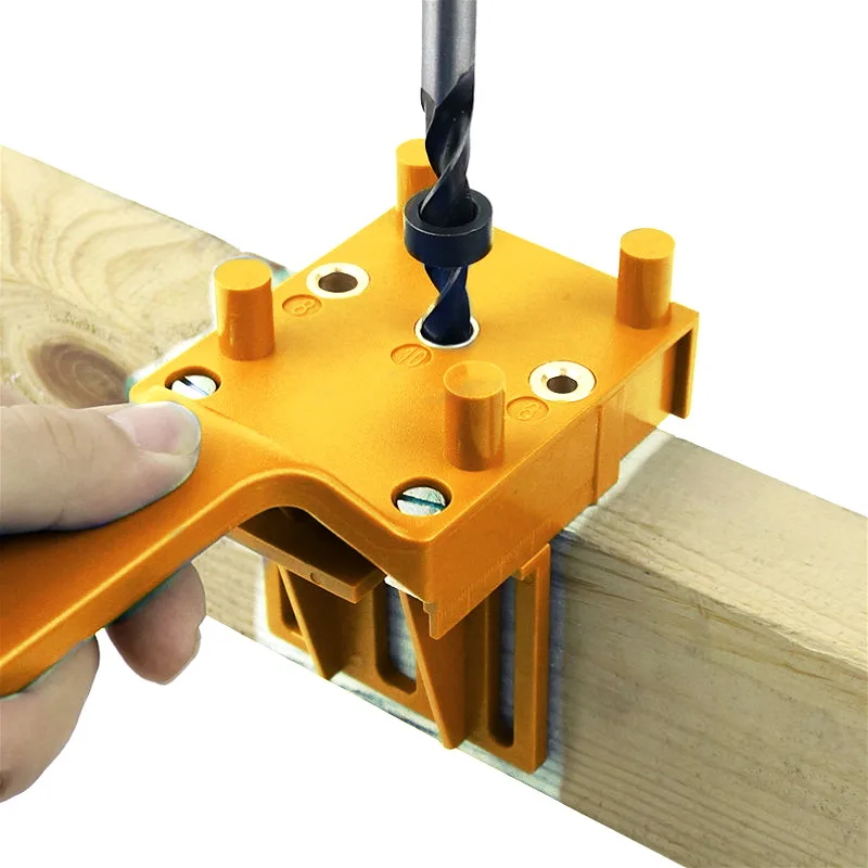 

Wood Doweling Jig ABS Plastic Handheld Pocket Hole Jig System 6/8/10mm Drill Bit Hole Puncher For Carpentry Dowel Joints