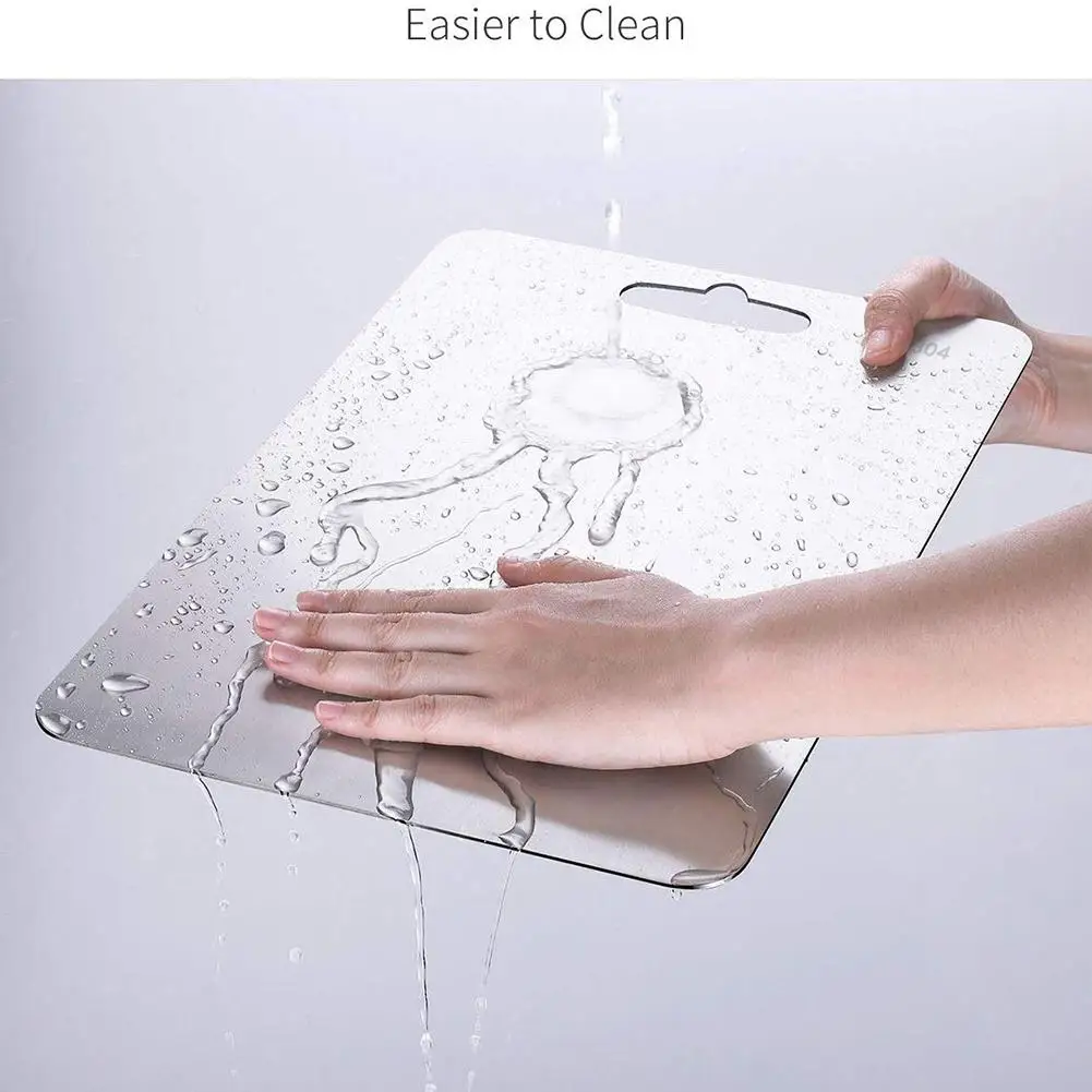 Stainless Steel Cutting Board Kneading Mat Mildew Antibacterial Household Fruit Food Supplement Kitchen 30E | Дом и сад