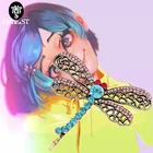 Оптовая продажа фильм Коралина заколка для волос в виде стрекозы ужас это мило детская клипса бабочка с украшением в виде кристаллов для волос брошь с расческой булавки, ювелирное изделие, подарок