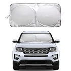 Солнцезащитный козырек с логотипом автомобиля для Ford, автомобильная эмблема, солнцезащитный козырек на лобовое стекло, солнцезащитный козырек, солнцезащитный козырек, складные охлаждающие аксессуары