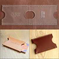 acrylic laser version of the template bus card package card set diy manual leather card package sewing tools