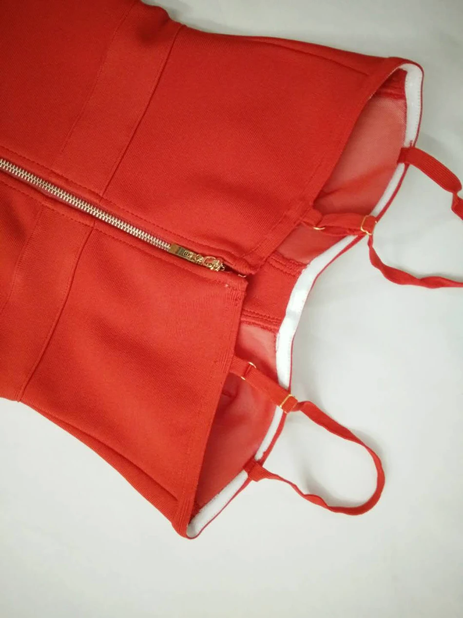 Женское вечернее платье без рукавов Красное Облегающее Платье-спагетти с